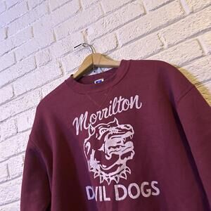 Vintage 90s Russell crewneck sweatshirt maroon‎ xl made USA vtg